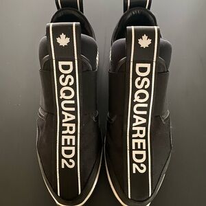 DSQUARED2 Black and White Men's Sneakers